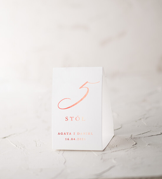 Numery na stół Glamour numery na stół gości weselnych, zlocone klasyczna elegancja 2/foldg/nrS