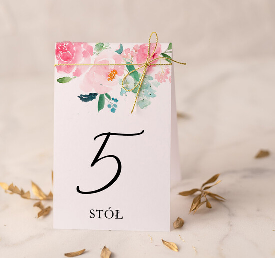 Numery na stół Glamour tabliczka z numerem stołu weselnego, złote klasyczne i eleganckie 03/CBL/nrS