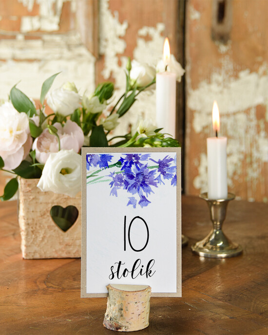 Numery na stół Otwarte jednokartkowe numerek na stół weselny, eleganckie usadzenie gości 82/cc/nr