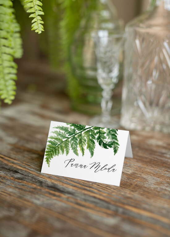 Winietki botaniczne podróżnicze  eleganckie winietki na stół weselny wizytówki ślubne, eleganckie 01/botn/w