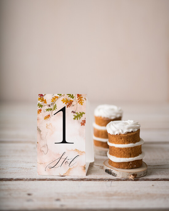 Numery na stół botaniczne podróżnicze  numerki na stoliki ślubne, rustykalne inspiracje boho kwiaty 06/Abot/nrS