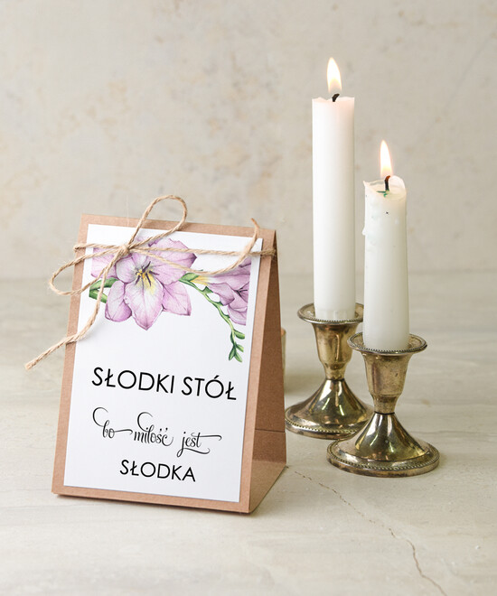 Numery na stół botaniczne podróżnicze  numery na stół gości weselnych, kwiaty boho piekne kolory 08/bot/nrS