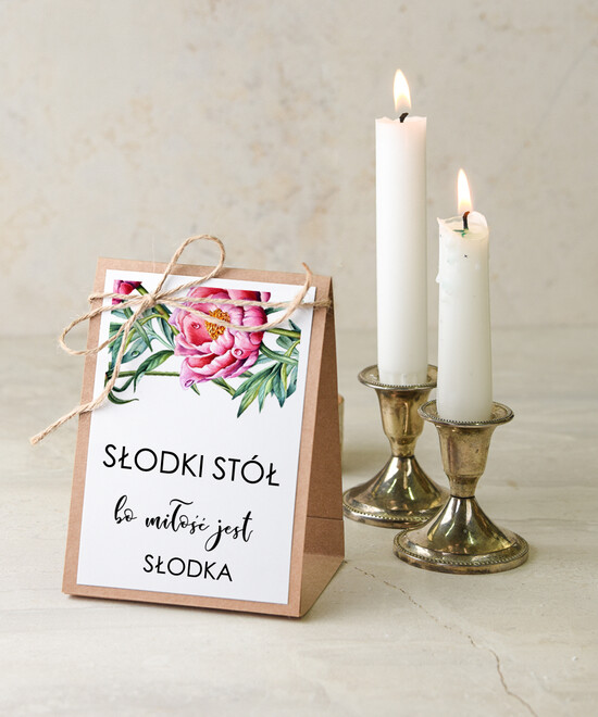 Numery na stół botaniczne podróżnicze  numerek na stół weselny, boho kwiaty kolorowe piekne 11/bot/nrS