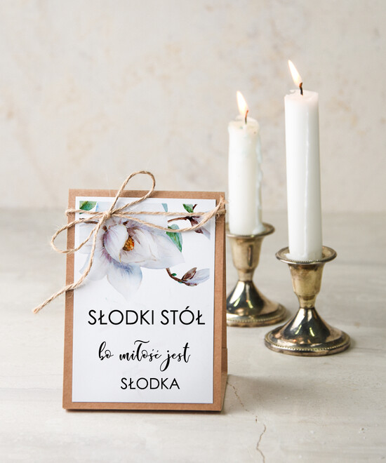 Numery na stół botaniczne podróżnicze  numerki na stoliki ślubne, kwiatowe romantyczne boho 12/bot/nrS