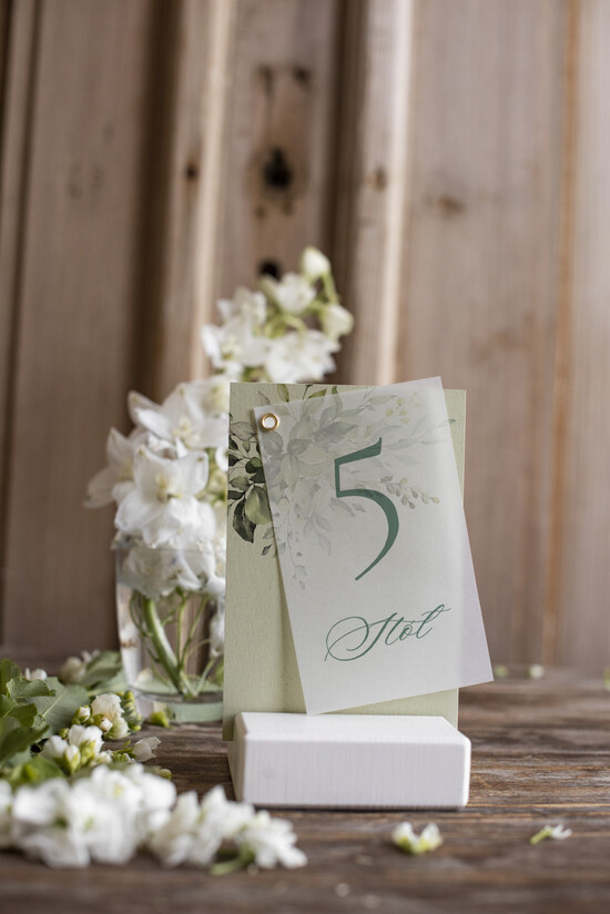Numery na stół botaniczne podróżnicze  tabliczka z numerem stołu weselnego, rusykalne kwiatowe wozry 05/kalka/nrS