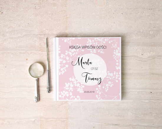 Księgi wpisów gości botaniczne ksiega zyczen na wesele, w stylu rustykalnym wasze imiona i treść 04/kolbA/kwg