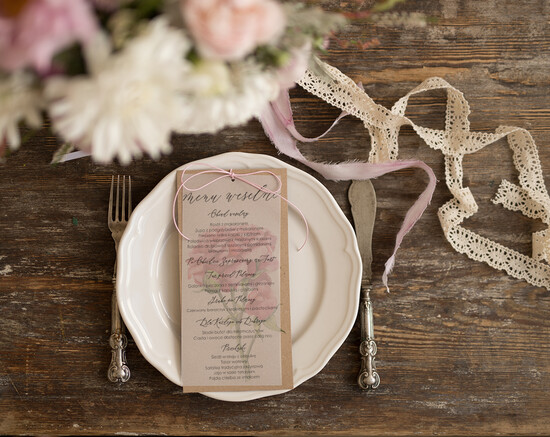 Menu rustykalne weselne menu karta potraw weselnych, rustykalne eko dowolona tresc 02/ecokalka/m