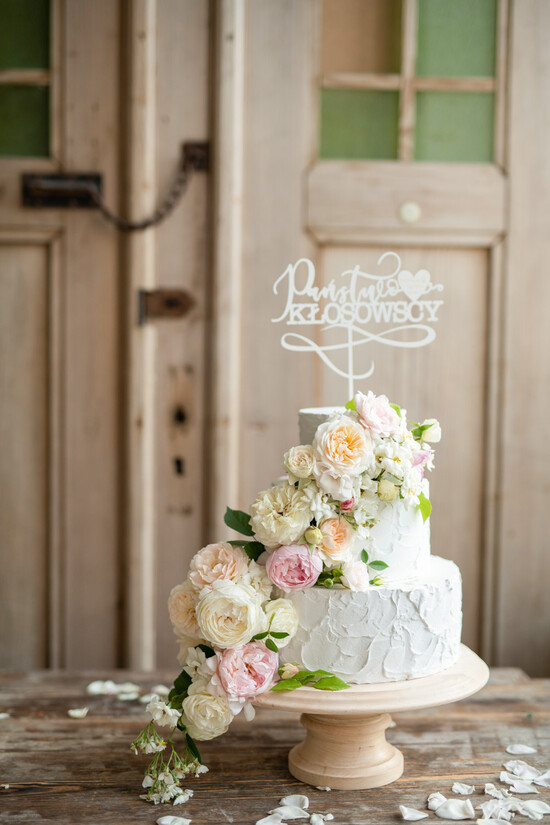 Figurki na tort / cake topper statuetki akryl personalizowany topper na tort weselny białe napisy akryl 04/topperpelxi/ST