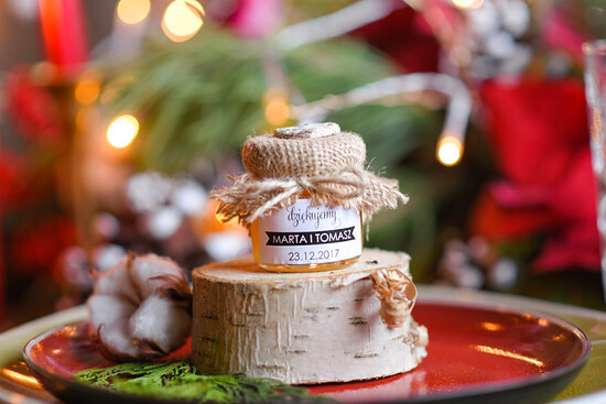 Słodkości / miodki - czekoladki Miody i słoiczki Nutella upominki dla gości weselnych, miodki na ślub 02/rstKOR3/MD