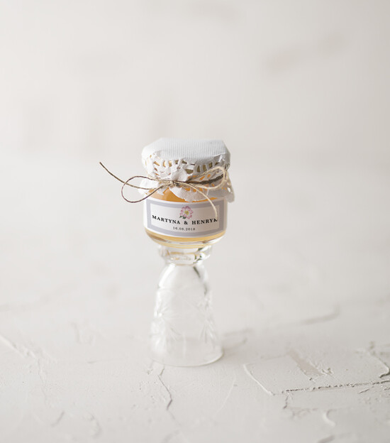 Słodkości / miodki - czekoladki Miody i słoiczki Nutella prezenciki dla gości weselnych, sloiczki do miodu 05/NWK/MD