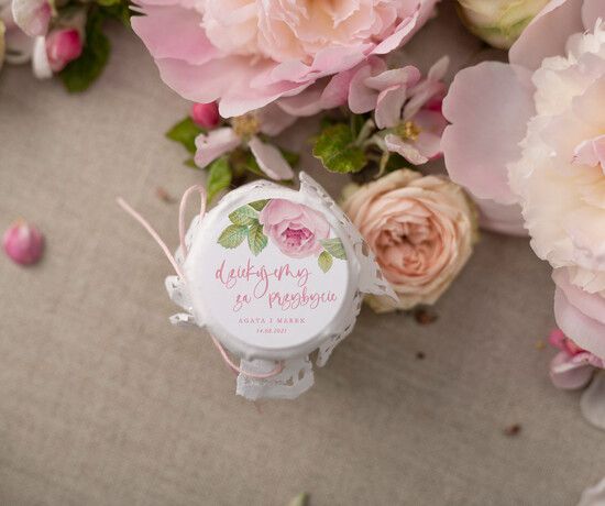 Słodkości / miodki - czekoladki Miody i słoiczki Nutella podziękowania podarunki dla gości weselnych, miód małe słoiczki 1/kalw/MD