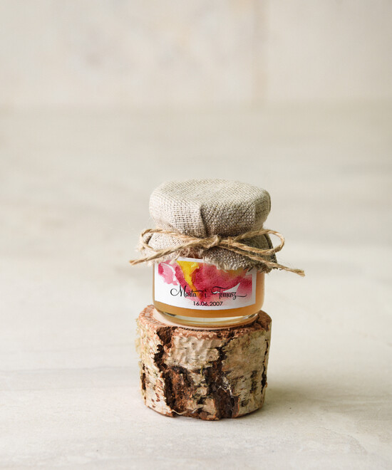 Słodkości / miodki - czekoladki Miody i słoiczki Nutella cudowne podziękowania, słoiczki z miodem 25/akwECO/MD