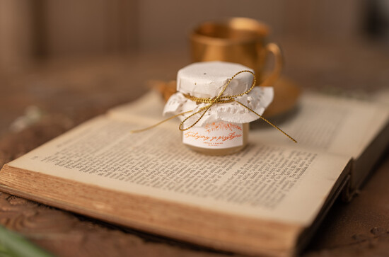 Słodkości / miodki - czekoladki Miody i słoiczki Nutella piękne podziękowania, miód małe słoiczki 10/glamF/MD