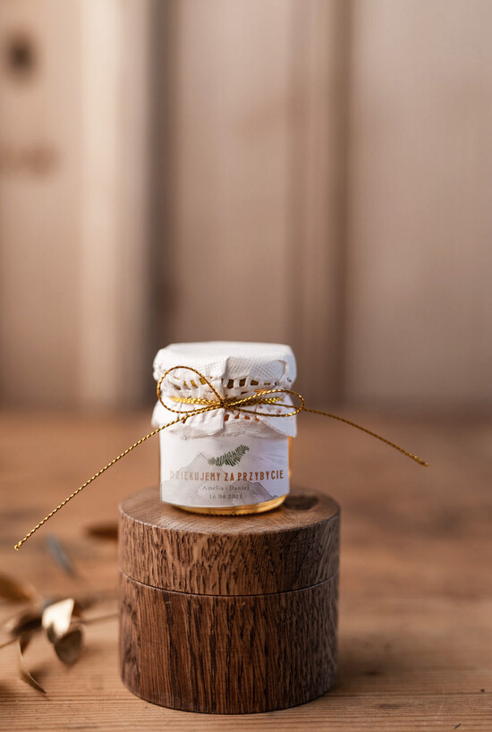 Słodkości / miodki - czekoladki Miody i słoiczki Nutella pomysłowe podziękowania dla gości, miodki w słoiczkach 1/LAS/MD