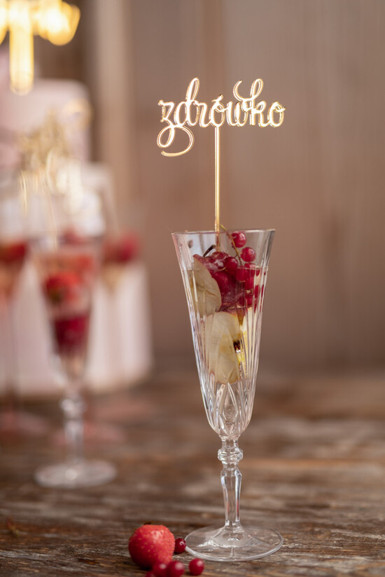 Figurki na tort / cake topper statuetki do drinków napisy na tort ślubny    5/acrylo/ST