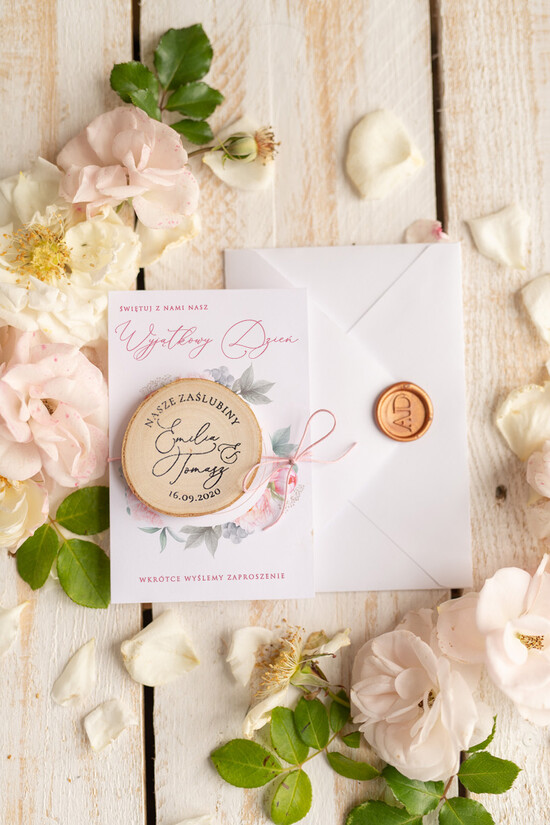 Zmień/Zarezerwuj datę ślubu - save the date botaniczne powiadomienia ślubne    1/peachkor/STD