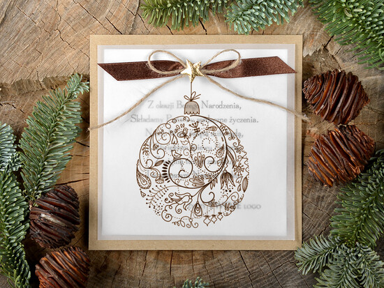 Kartki świąteczne z logo firmy retro kartka swiateczna z logo twojej firmy, retro 19/retro/ksw