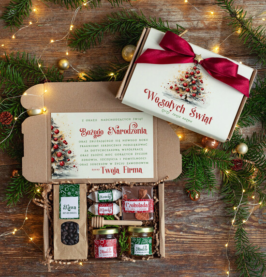 Prezenty oferta dla Firm kawa  herbata miód Prezenty świąteczne dla pracowników, prezenty biznesowe dla firm z kawą i herbatą, upominki na święt 05/EkoMiniWs/swieta