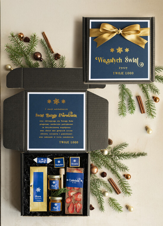 Prezenty oferta dla Firm kawa  herbata miód Prezenty na Boże Narodzenie dla pracowników, prezenty biznesowe dla firm z kawą i herbatą, upominki  01/PudGran/swieta