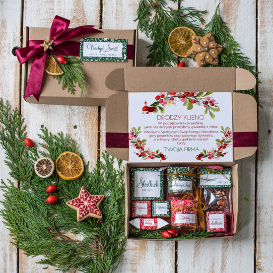Prezenty oferta dla Firm kawa  herbata miód prezenty dla wymagających oferta dla firm pudełko z herbatą, kawą  i miodem 04/logopudK/KH