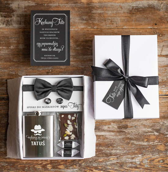 Zaproszenia dla Rodziców  Tato czy poprowadzisz mnie do ołtarza  pudełko prezentowe dla taty zadaj ważne pytanie \\\\ 04/pudSR/tata