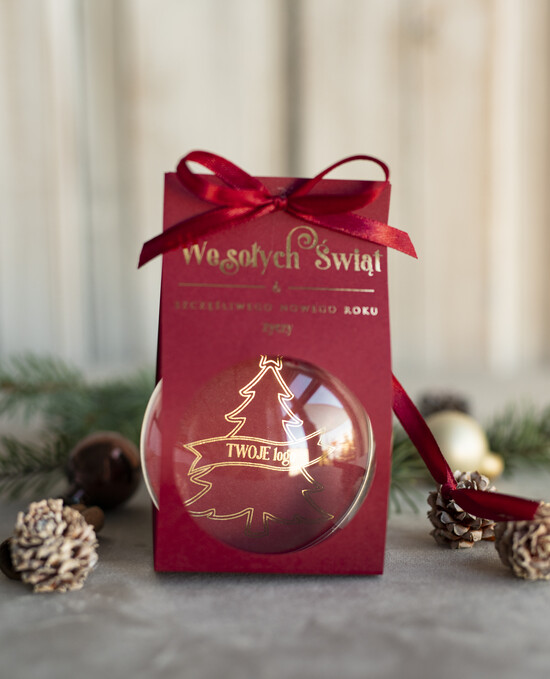 drobne prezenty dla firm Bombki ZAWIESZKI na choinkę Prezent Biznesowy Na Święta Bombka z dla firm idealny upominek B2B w opakowaniu 02/przezBomBOP/swieta