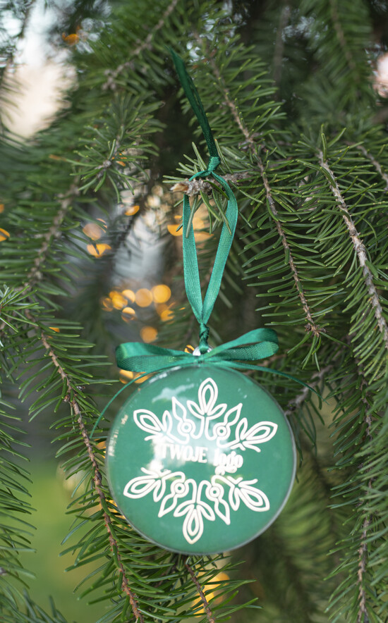 drobne prezenty dla firm Bombki ZAWIESZKI na choinkę Prezent Biznesowy Na Święta Bombka śnieżka  z Logo Choinka z logo dla firm idealny upominek B2B 10/przezBomB/swieta