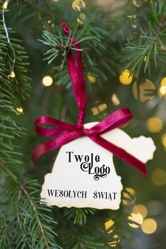drobne prezenty dla firm Bombki ZAWIESZKI na choinkę Prezent Biznesowy Na Święta Bombka czapka mikołaja z Logo Zawieszka Choinka z logo dla firm idealny  02/ZWdra/swieta