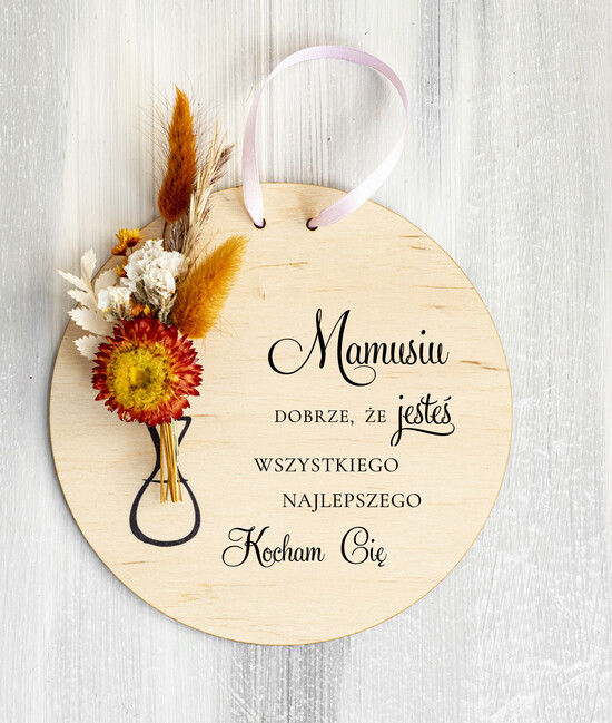 Prezenty dla Mamy flowerboxy, box ze słodyczami  drewniana kartka z życzeniami na dzień Mamy prezent dla Mamy z okazji dnia Matki, kwiaty prezent dla 01/DrFB/Mama