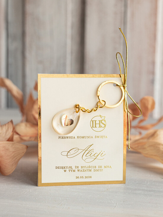 Podziękowania dla gości na komunii podziękowania dla gości podziękowania dla gości komunia, breloki prezenty dla gości na Komunii, upominki dla gości komunijny 06/Blam/KomBr