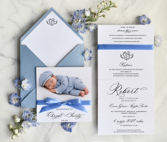 ZAPROSZENIA NA CHRZCINY dla chłopca zaproszenie na Chrzest Złote zaproszenie na chrzciny ze zdjęciem  presonalizowane 01/kwzdj2/ChrzZ