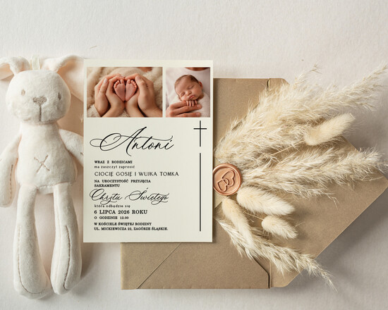 ZAPROSZENIA NA CHRZCINY dla chłopca piekne zaproszenie na Chrzest Niebieskie Klasyczne zaproszenie na chrzciny, zaproszenia na chrzciny  05/JKzdj/ChrzZ