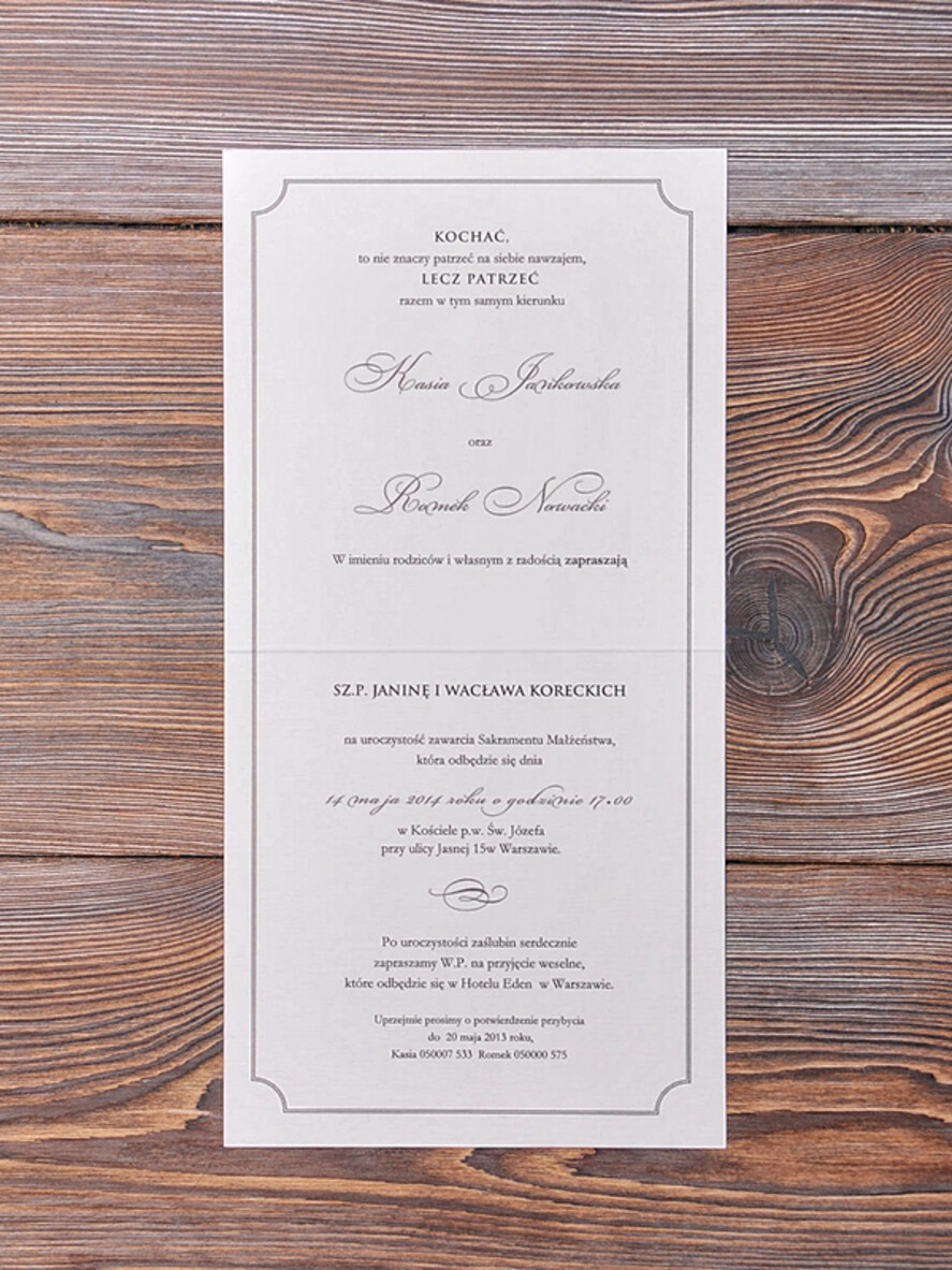 Zaproszenia ślubne Ze zdjęciem  minimalistyczne zaproszenia ślubne ze zdjęciem  zaproszenie na ślub  wasze ulubione zdjęcia1