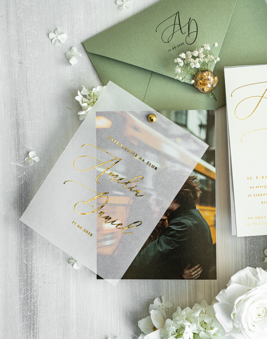 Zaproszenia ślubne Ze zdjęciem  modne zaproszenia na ślub ze zdjęciem dla gości na pamiątkę, zaproszenia ślubne ze zdjęciem, ślubne zaproszenia z ozdobnym okrągłym nitem5