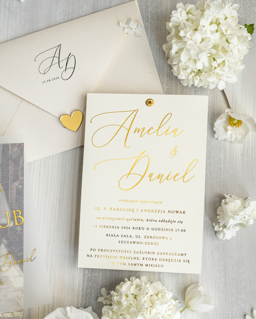 Zaproszenia ślubne Ze zdjęciem  eleganckie zaproszenia na ślub ze zdjęciem dla gości na pamiątkę, zaproszenia ślubne ze zdjęciem, ślubne zaproszenia z ozdobnym okrągłym nitem3