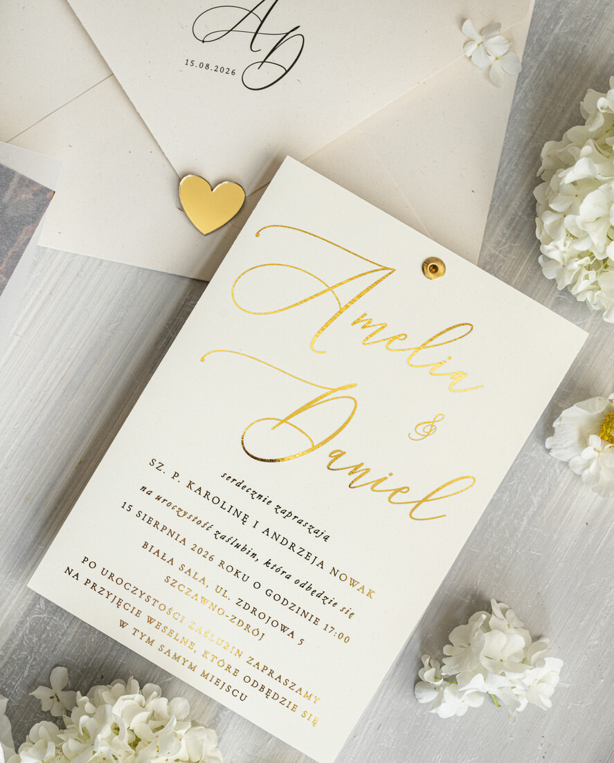 Zaproszenia ślubne Ze zdjęciem  eleganckie zaproszenia na ślub ze zdjęciem dla gości na pamiątkę, zaproszenia ślubne ze zdjęciem, ślubne zaproszenia z ozdobnym okrągłym nitem4