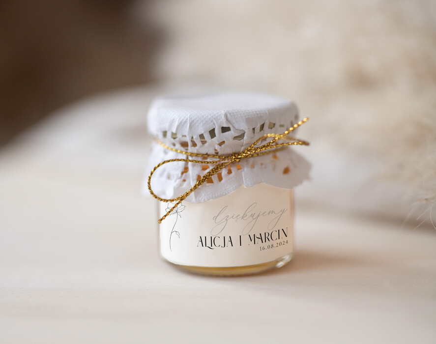 Podziękowania dla Gości Weselnych Miody i słoiczki Nutella słodkie prezenty dla gości weselnych, miody prezenty dla gości weselnych, mini miodek na wesele, podziękowania dla gości na weselu1