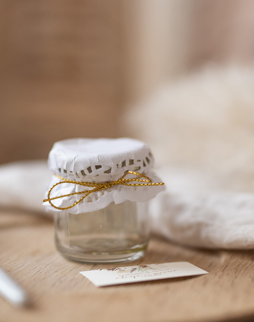 Podziękowania dla Gości Weselnych Miody i słoiczki Nutella podziękowania prezenciki dla gości weselnych, male słoiczki z miodem1