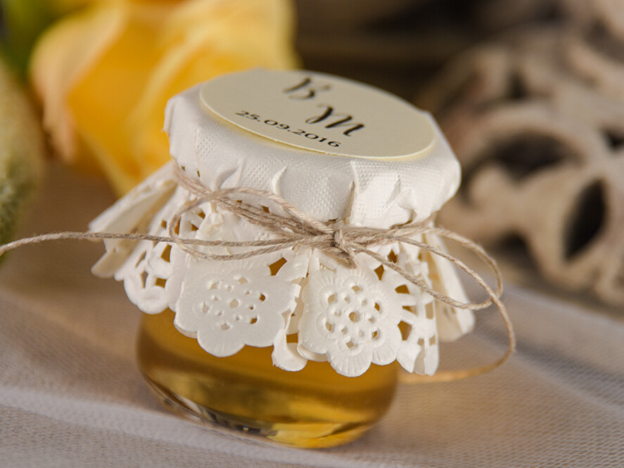 Podziękowania dla Gości Weselnych Miody i słoiczki Nutella personalizowane podziękowania dla gości weselnych, słoiczki miodu1