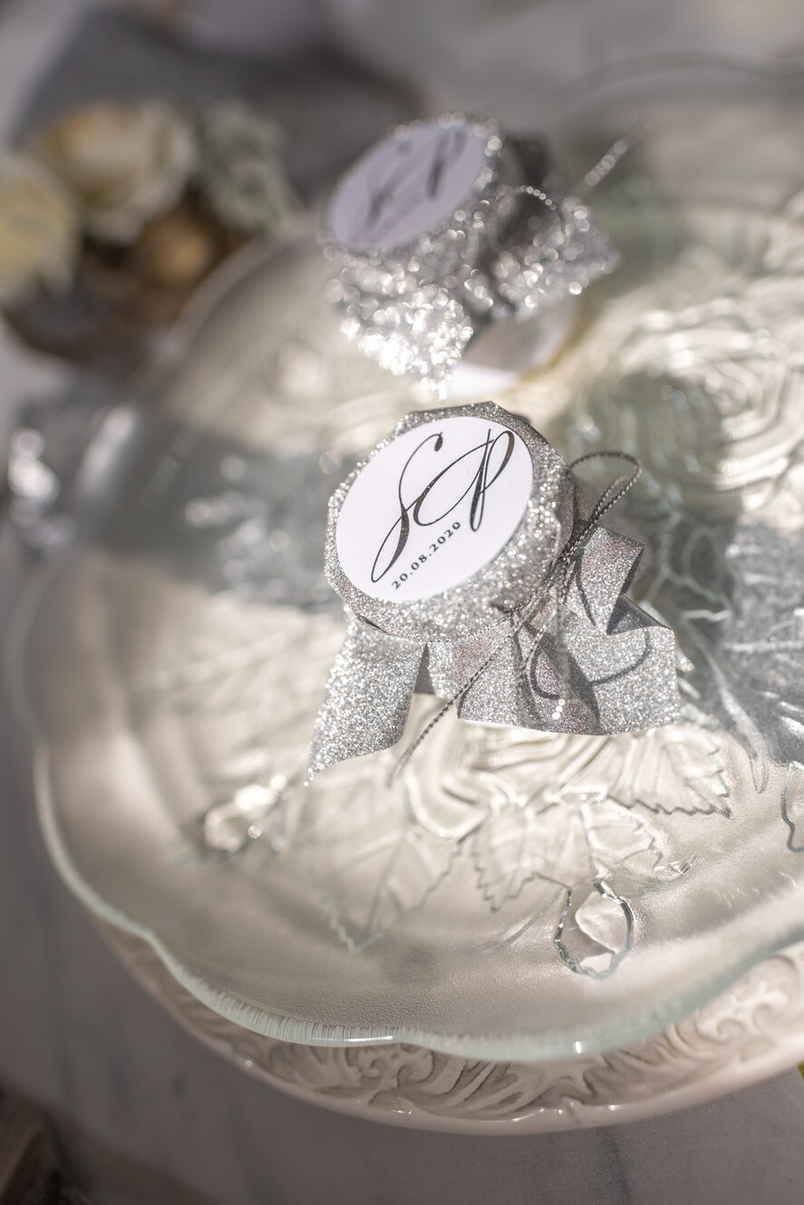 Podziękowania dla Gości Weselnych Miody i słoiczki Nutella ślubne upominki dla gości łakocie słoiczki na miód miodek  srebrne napisy5