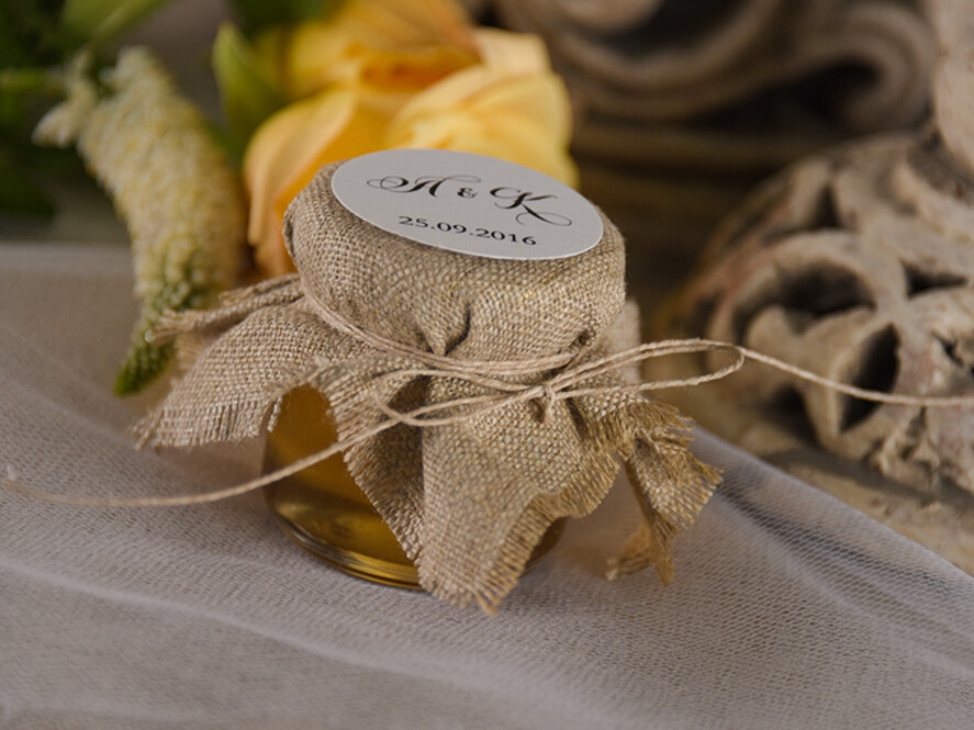 Podziękowania dla Gości Weselnych Miody i słoiczki Nutella pamiątki dla gości weselnych, personalizowany miodek2