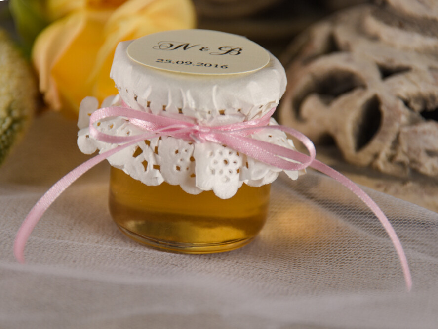 Podziękowania dla Gości Weselnych Miody i słoiczki Nutella podziękowania dla gości weselnych za przybycie, personalizowany miod1
