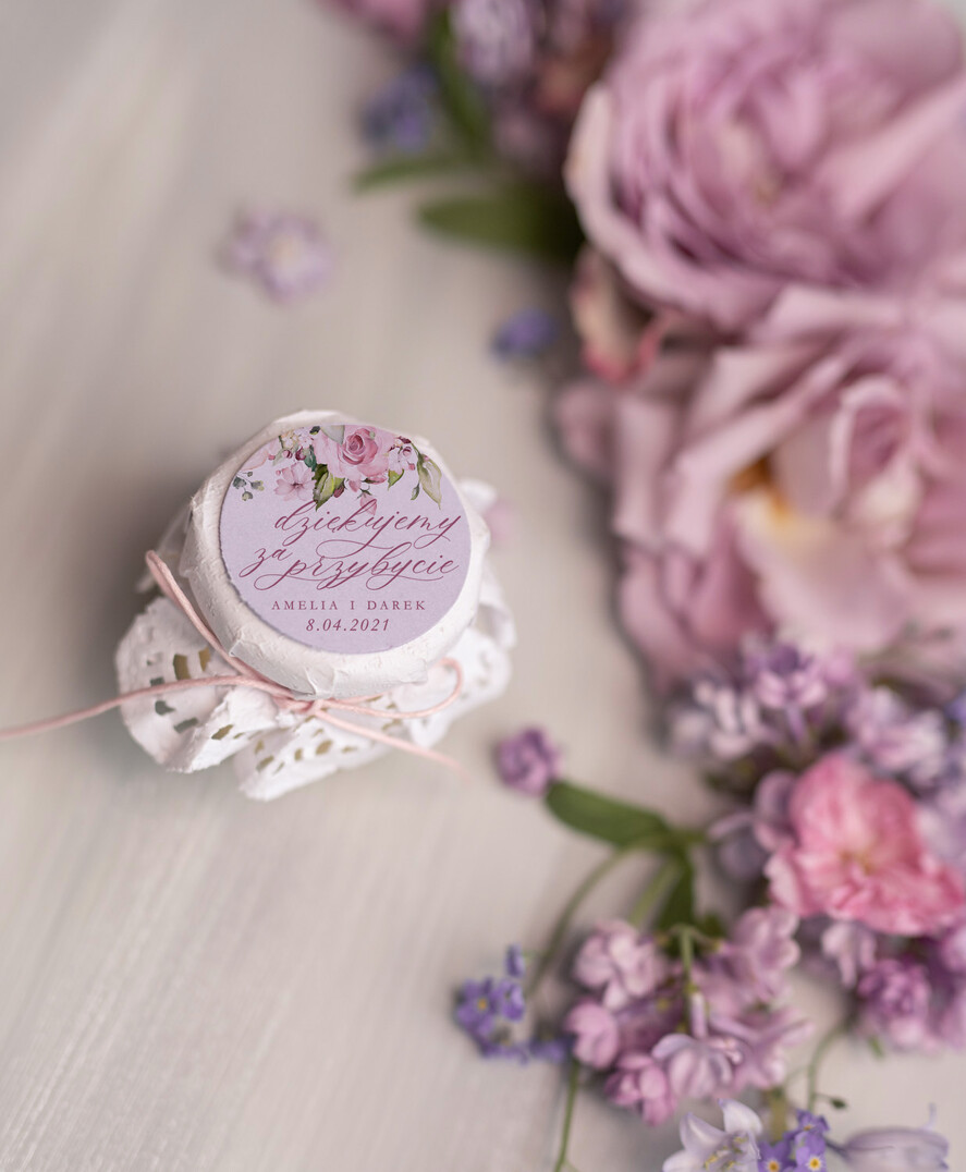 Podziękowania dla Gości Weselnych Miody i słoiczki Nutella prezenciki podziękowania dla gości weselnych, małe miodziki0