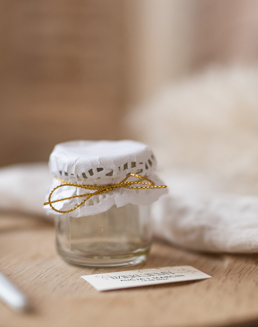 Podziękowania dla Gości Weselnych Miody i słoiczki Nutella piękne podziękowania, sloiczki do miodu1