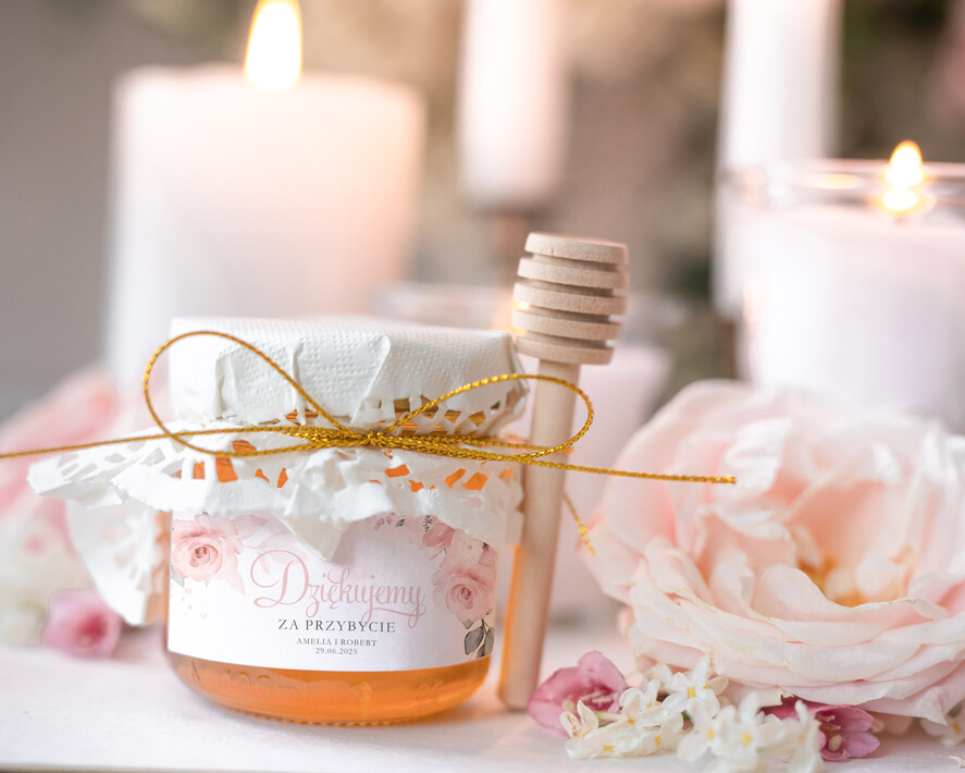Podziękowania dla Gości Weselnych Miody i słoiczki Nutella podziękowania dla gości weselnych, słoiczek miodu z personalizacją, mini słoiczek na miód, prezenciki dla gosci weselnych 0