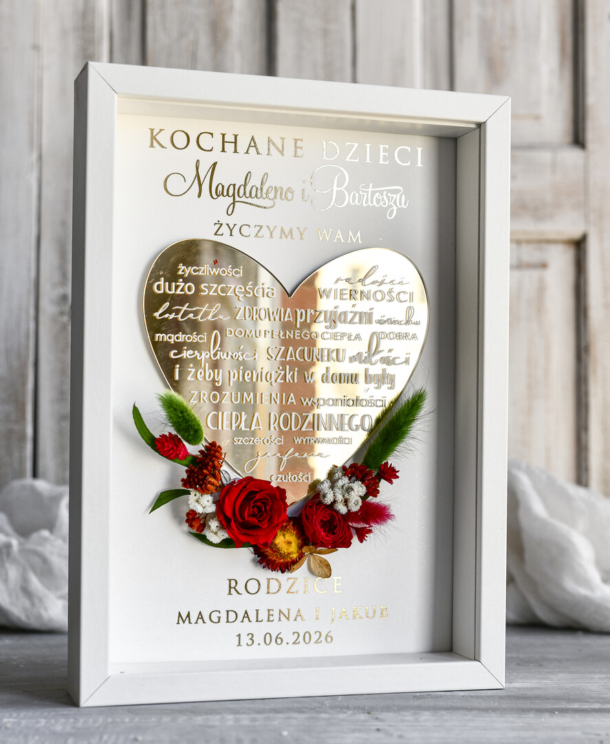 Przysięga Małżeńska  Błogosławieństwo od Rodziców Błogosławieństwo od Rodziców rama kwiaty błogosławieństwo od Rodziców dla pary młodej wydruk na złotym sercu6
