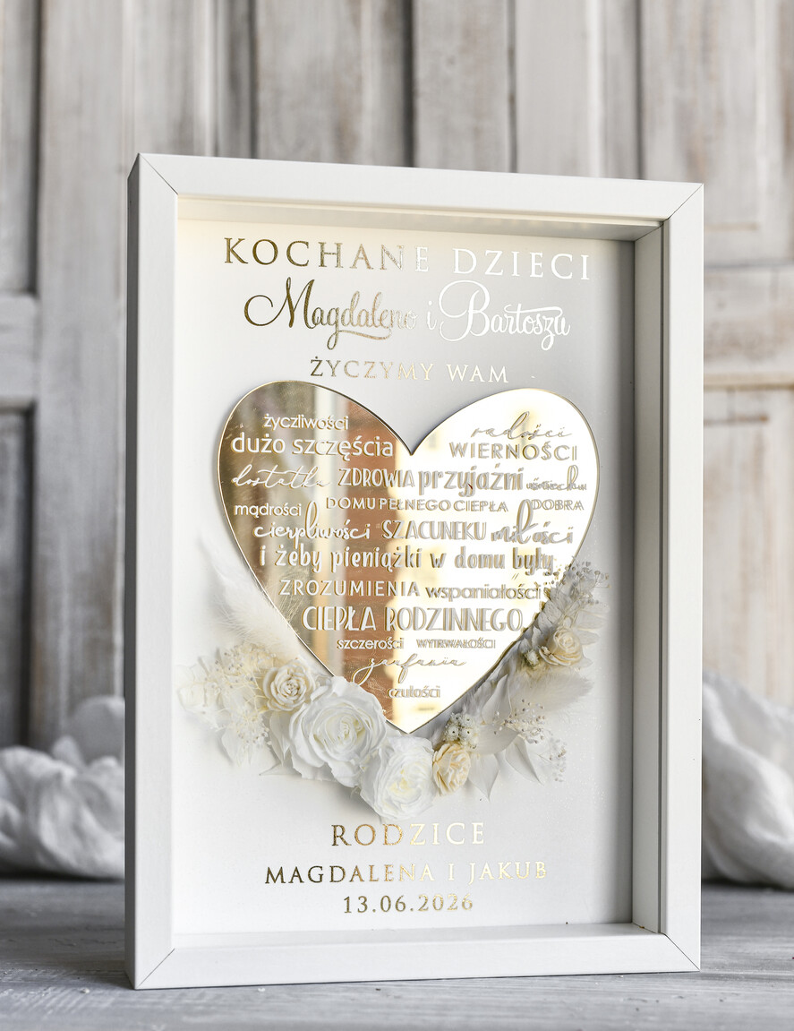 Przysięga Małżeńska  Błogosławieństwo od Rodziców Błogosławieństwo od Rodziców rama kwiaty błogosławieństwo od Rodziców dla pary młodej wydruk na złotym sercu4