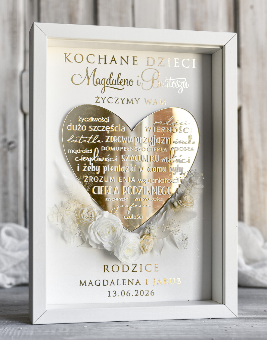 Przysięga Małżeńska  Błogosławieństwo od Rodziców Błogosławieństwo od Rodziców rama kwiaty błogosławieństwo od Rodziców dla pary młodej wydruk na złotym sercu6