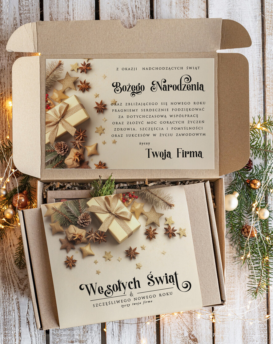 Prezenty oferta dla Firm kawa  herbata miód Prezenty na Boże Narodzenie dla klientów, bożonarodzeniowy prezent biznesowy dla firm z kawą i trzema  miodami , paczki na święta dla pracowników, upominek biznesowy box swiąteczny zestaw z logo 2