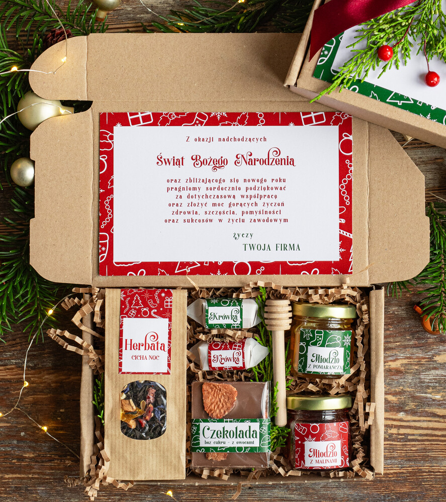 Prezenty oferta dla Firm kawa  herbata miód Paczki świąteczne dla pracowników, prezenty biznesowe dla firm z kawą i herbatą, upominki na święta dla pracowników, paczki świąteczne dla pracowników i kontrahentów1